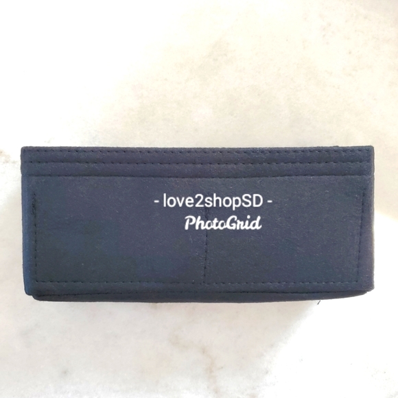 Organizer Shaper Protector Insert fits Chanel Old Medium BOY Bag Pockets Black - Picture 5 of 6